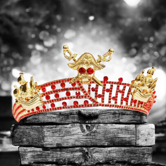 Pirate Queen Tiara, Gold Tiara, Costume Headpiece, Halloween Crown, Cosplay main image 8